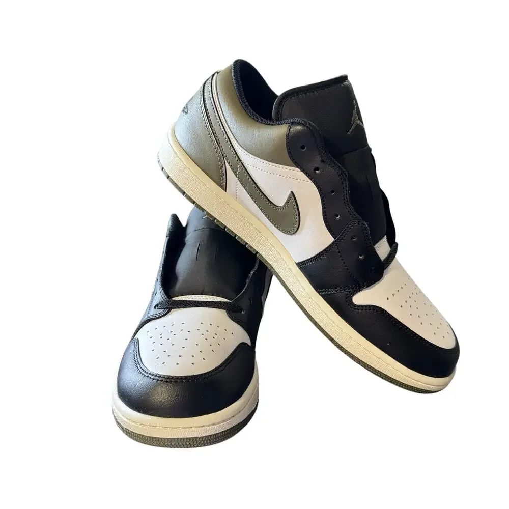Nike Air Jordan 1 OG Low Black Toe Medium Olive Green 553558-092 Mens 12 NWB